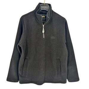 Alpha Industries 1/4 Zip Fleece Black Small